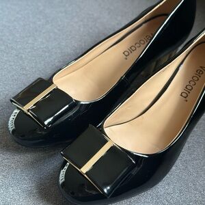 Brand New Black Patent Leather Heels - Size 8.5